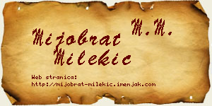 Mijobrat Milekić vizit kartica
